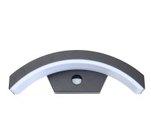 LED nástěnné svítidlo STYL s čidlem pohybu - 8W, bílá 4000K, 500Lm, IP54, antracit